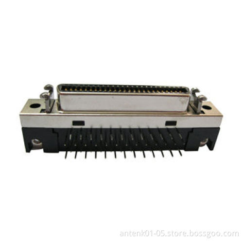 SCSI Connectors, 50P/F Right Angle for PCB, with Screw